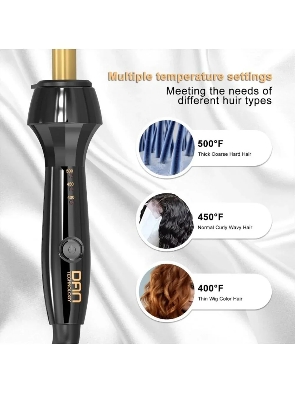 500℉ Hot Comb Straightener for Black Hair - Fast Heating, Auto-Off, Dual Voltage